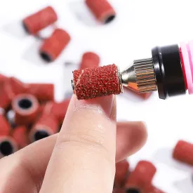 100pcs/pack Nail Art Drill Sanding Bands for Manicure Pedicure Nail Drill Machine with degree 80