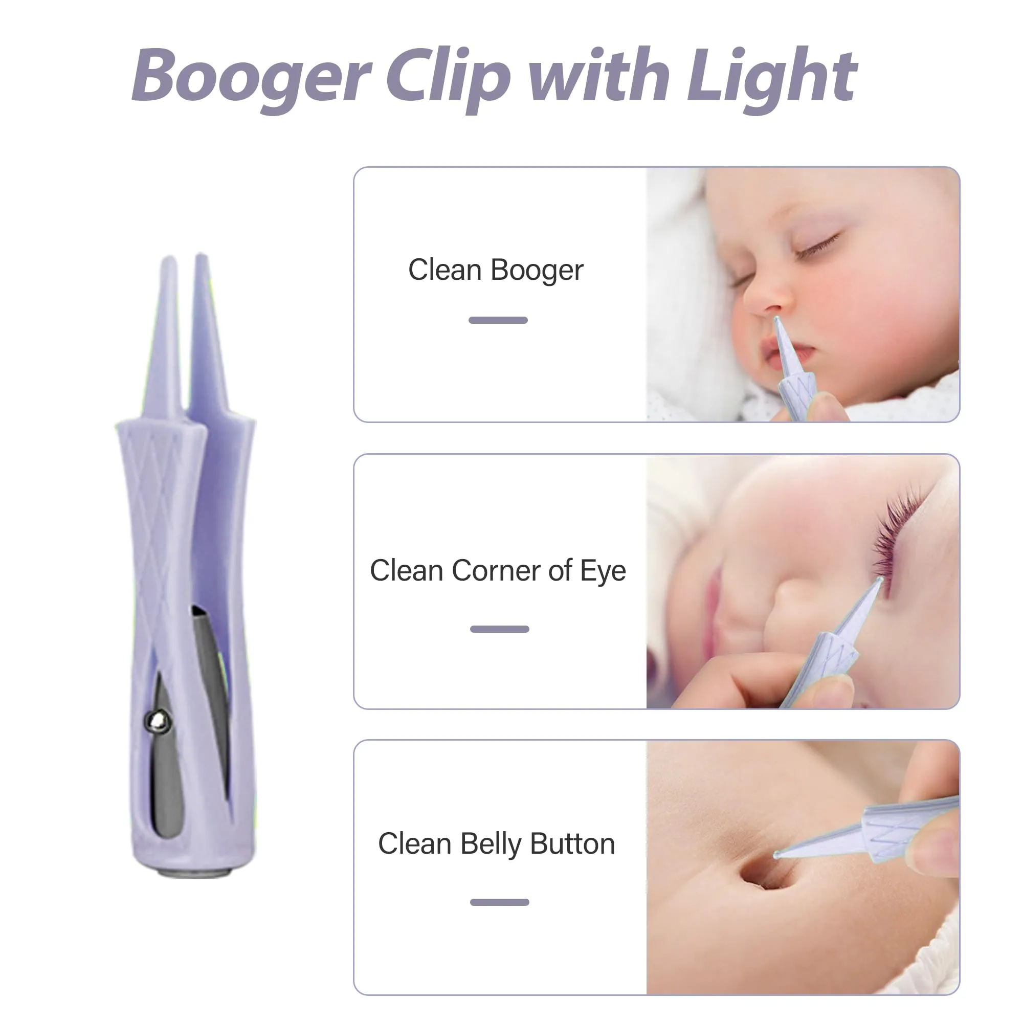 15 Pack Ear Wax Removal Tool Kit with Light - LED Ear Cleaning Kit, Ear Wax Removal for Kids and Adults, Ear Cleaning Tool, Ear Picker Spoon & Ear Tweezers & Spiral Spring Ear Spoon (Purple)
