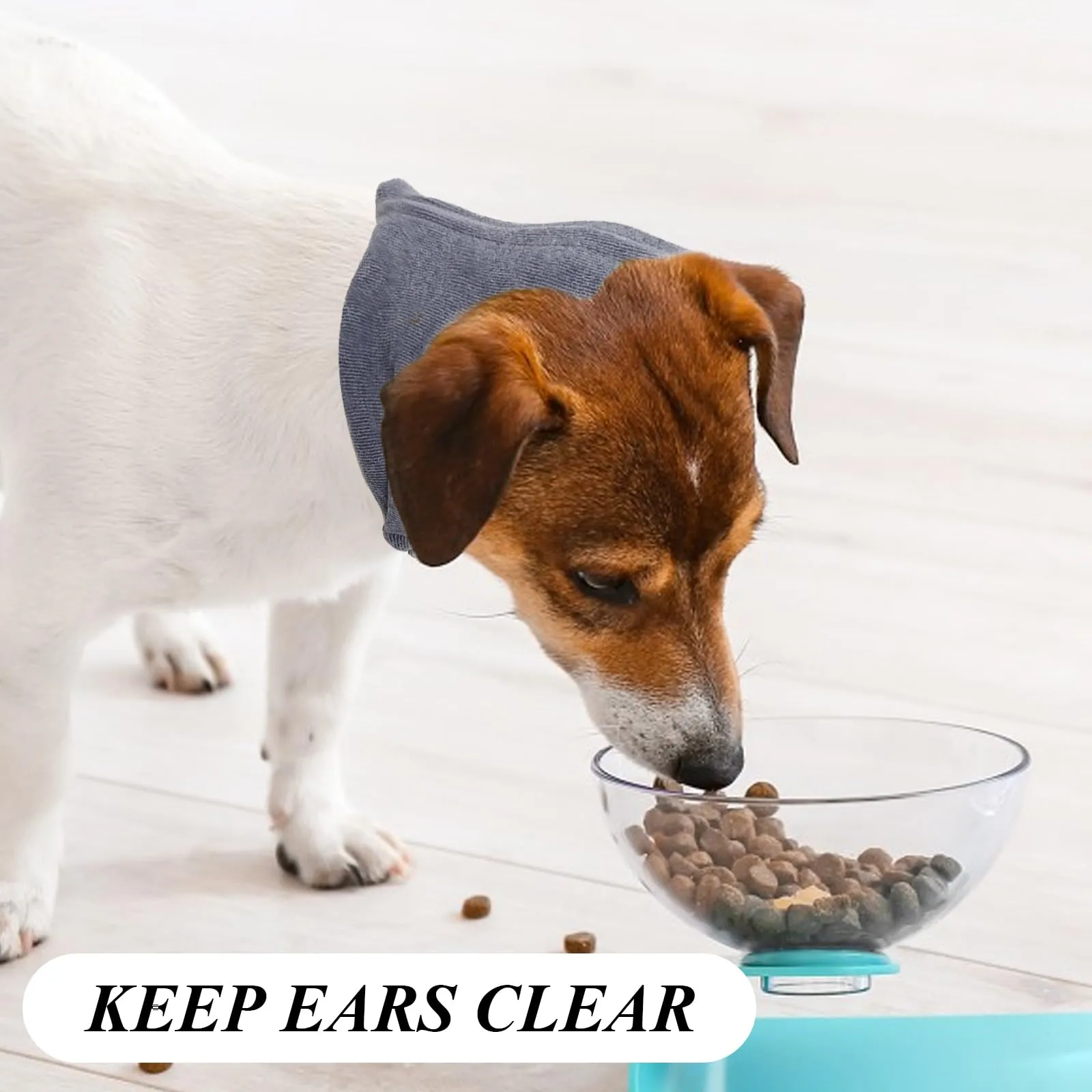 1Pcs Dog Ear Muffs Noise Protection Dog Calming Hoodie No Shake Ear Wrap Dog Ear Covers for Blow Drying Anxiety Relief Calming Dog Hematoma Ear Wrap Happy Hoodie for Dogs Dog Ear Cover for Bath Small