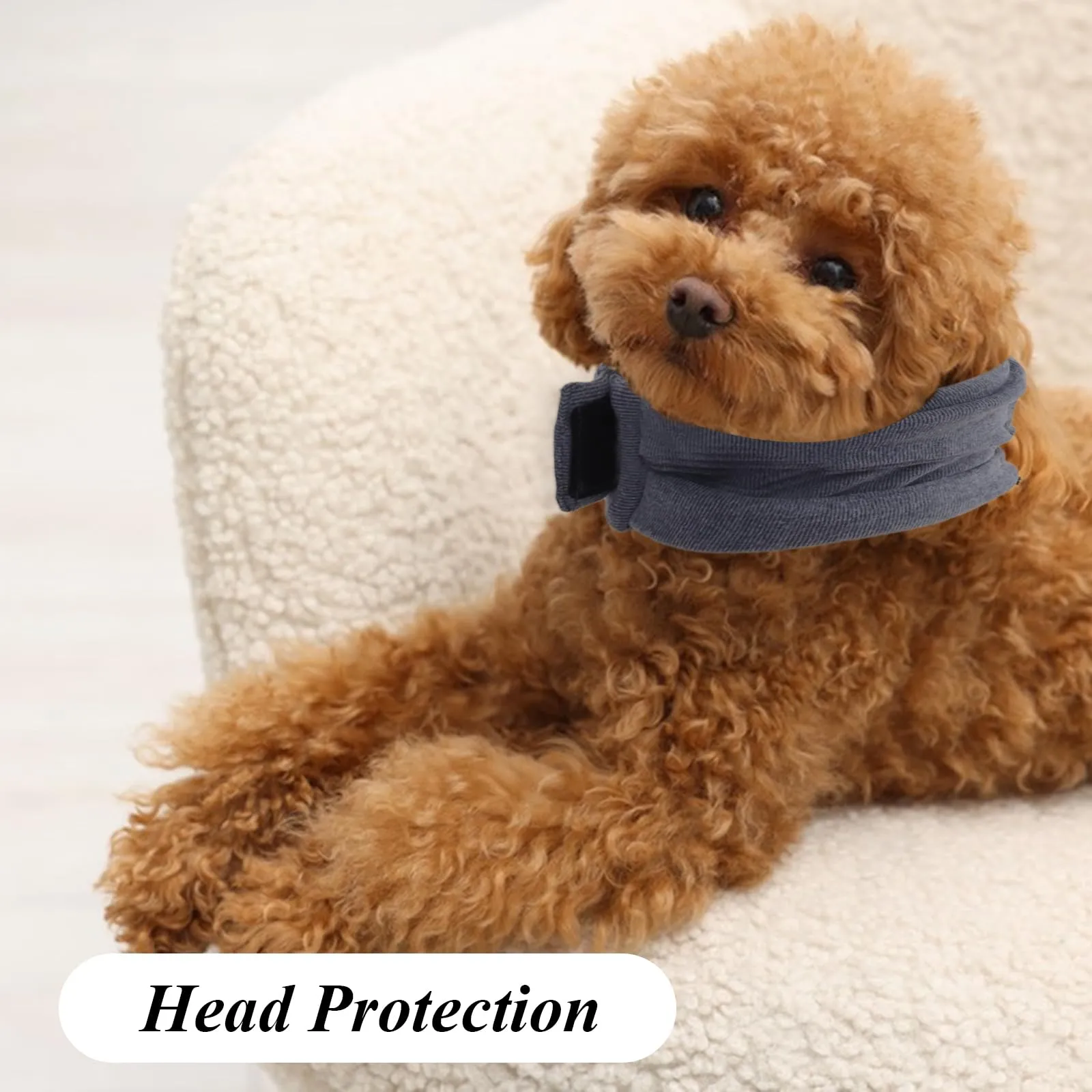 1Pcs Dog Ear Muffs Noise Protection Dog Calming Hoodie No Shake Ear Wrap Dog Ear Covers for Blow Drying Anxiety Relief Calming Dog Hematoma Ear Wrap Happy Hoodie for Dogs Dog Ear Cover for Bath Small