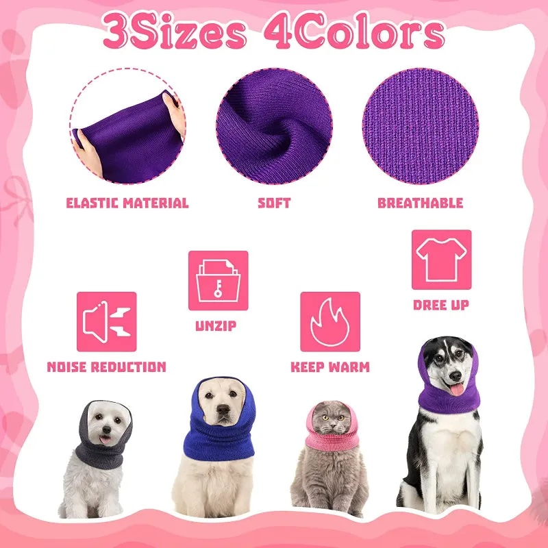 4 Pieces For Pet Dog Ear Scarf For Calming Pet