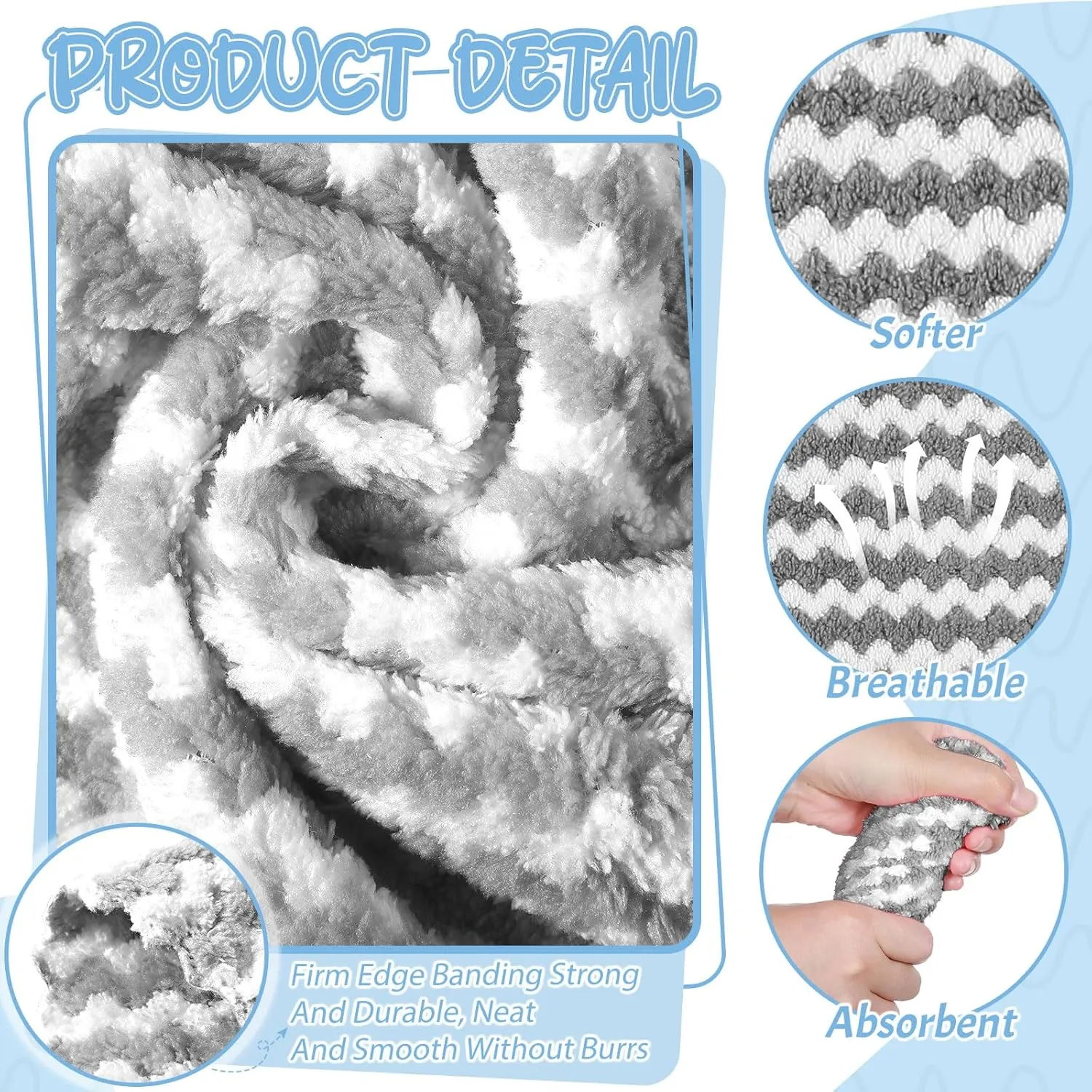 5 Pcs Waterproof Guinea Pig Fleece Bedding Blankets Absorbent Guinea Pig Cage Liner Washable Small Animal Pee Pad Reusable Pet Blanket Wash Cloth Bedding Mat Pad(Gray,12 x 12 Inch)