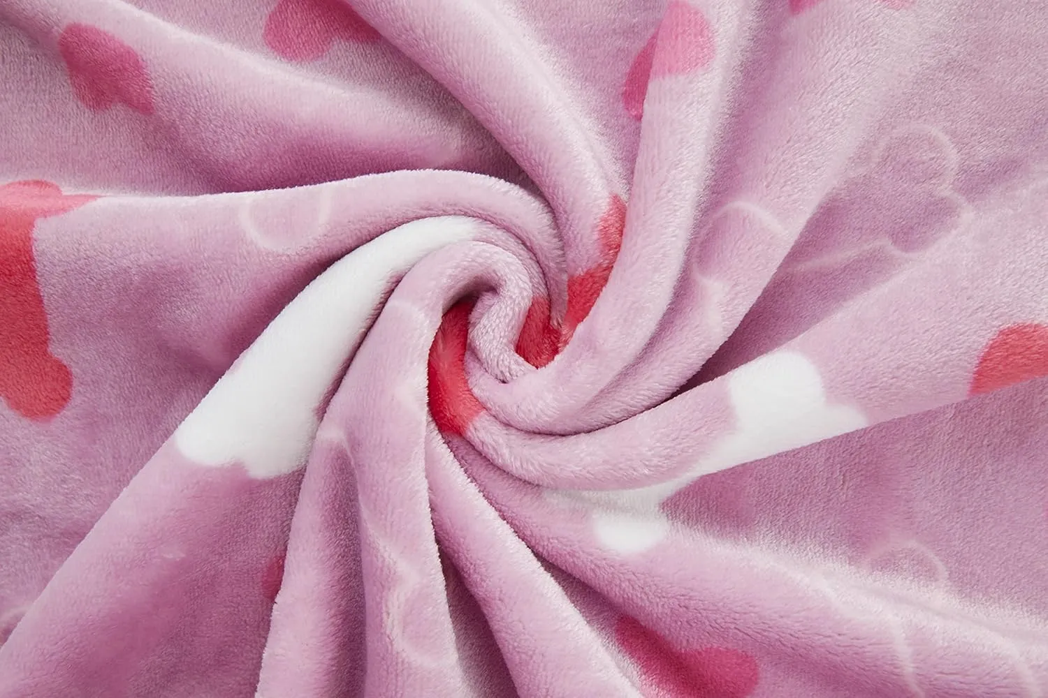 Allisandro Luxurious Dog Blanket, 350 GSM Super Fuzzy Microplush Fleece Pet Blankets for Small Medium Large Dogs and Cats, Pink Bone, 64  40 Inches