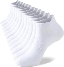 Ankle Socks for Men Women, 6 Pairs Bamboo Rayon Breathable Sports Low Cut Thin, Multicolor Size 6-8 9-11 12-14