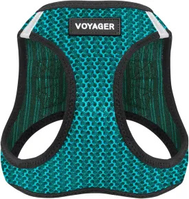 Best Pet Supplies - All Weather Mesh, Reflective, No Pull Harness for Small, Medium Dogs, Cats - Secure with Hook & Loop Fastener, Buckle, Double D-Rings - Turquoise 2-Tone, M