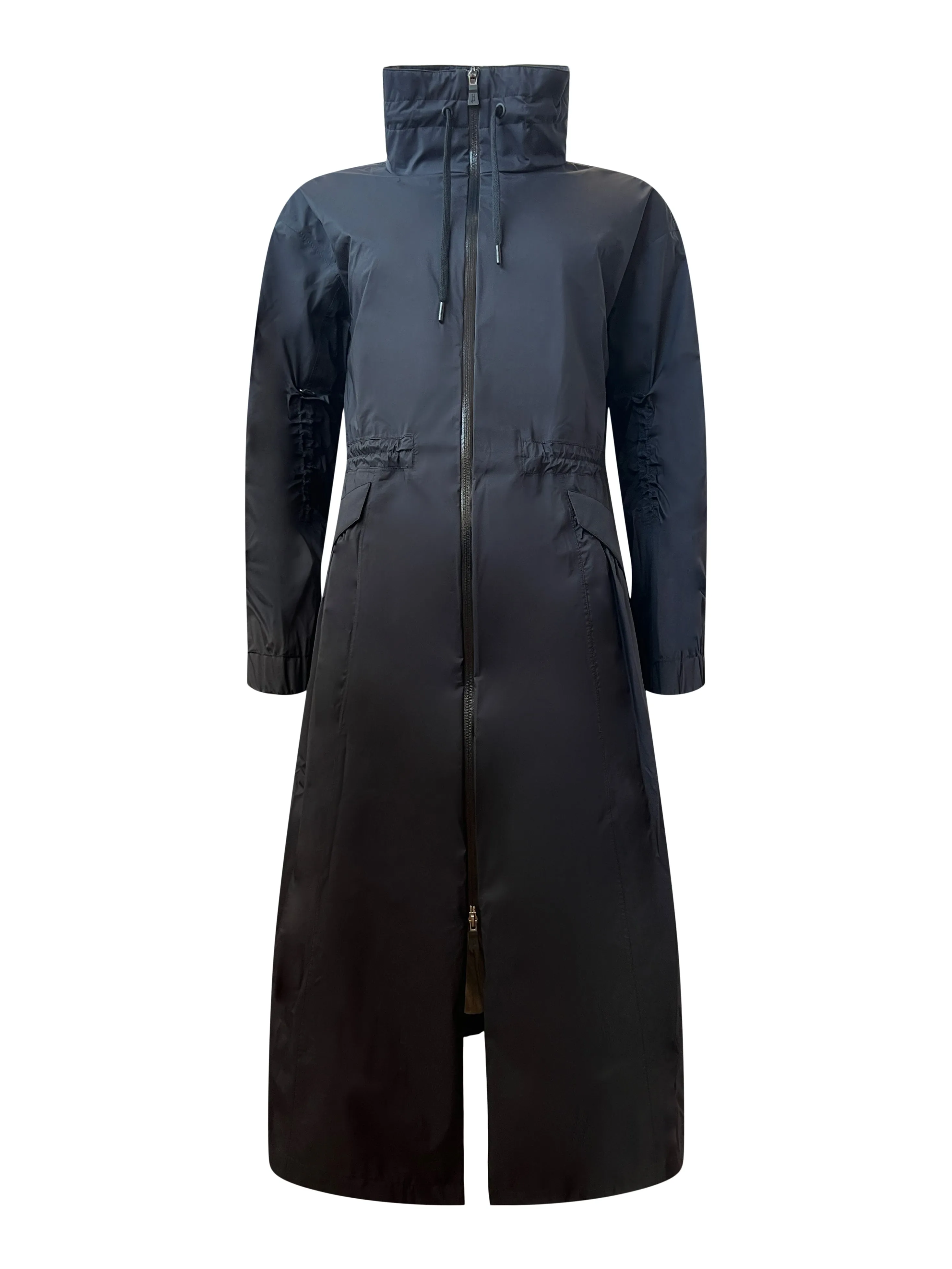 Black Laminar Raincoat in Ultra Light Nylon