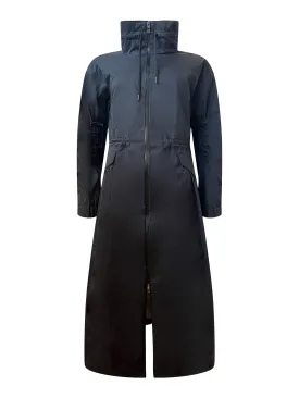 Black Laminar Raincoat in Ultra Light Nylon
