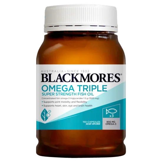 Blackmores Omega Triple Super Strength Fish Oil 150 capsules