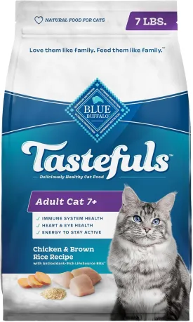 Blue Buffalo Tastefuls Adult 7  Natural Dry Cat Food, Chicken 7lb bag