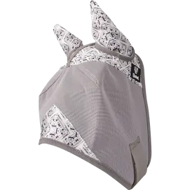 Cashel Pattered Crusader Average Horse Sized Fly Mask with Ears- Tundra
