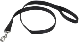 Coastal Pet Single-Ply Dog Leash - Sturdy Pet Leash - Comfortable & Stylish - Resists Fraying - Vibrant & Fade-Resistant Color - Black, 3/4" x 6'
