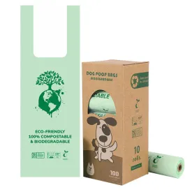 Corn Starch PLA Biodegradable Pet Garbage Bag Compost Continuous Roll Vest Bag Dog Stool Bag Stool Bag