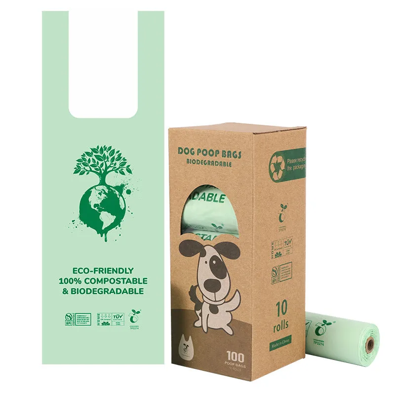 Corn Starch PLA Biodegradable Pet Garbage Bag Compost Continuous Roll Vest Bag Dog Stool Bag Stool Bag