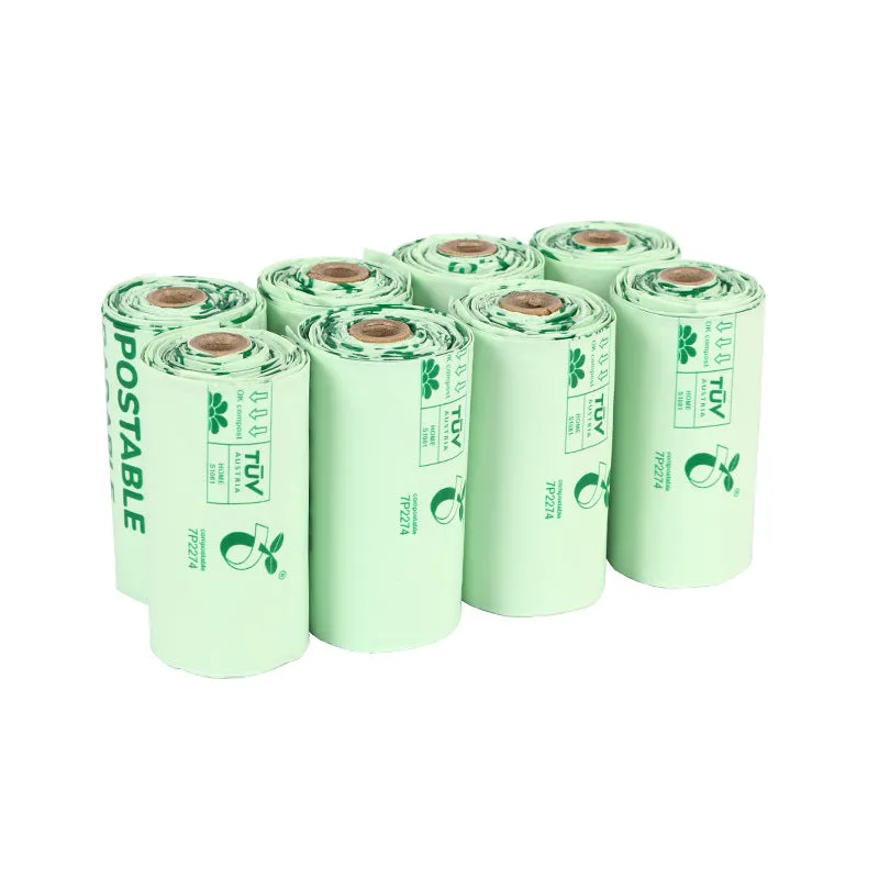 Corn Starch PLA Biodegradable Pet Garbage Bag Compost Continuous Roll Vest Bag Dog Stool Bag Stool Bag