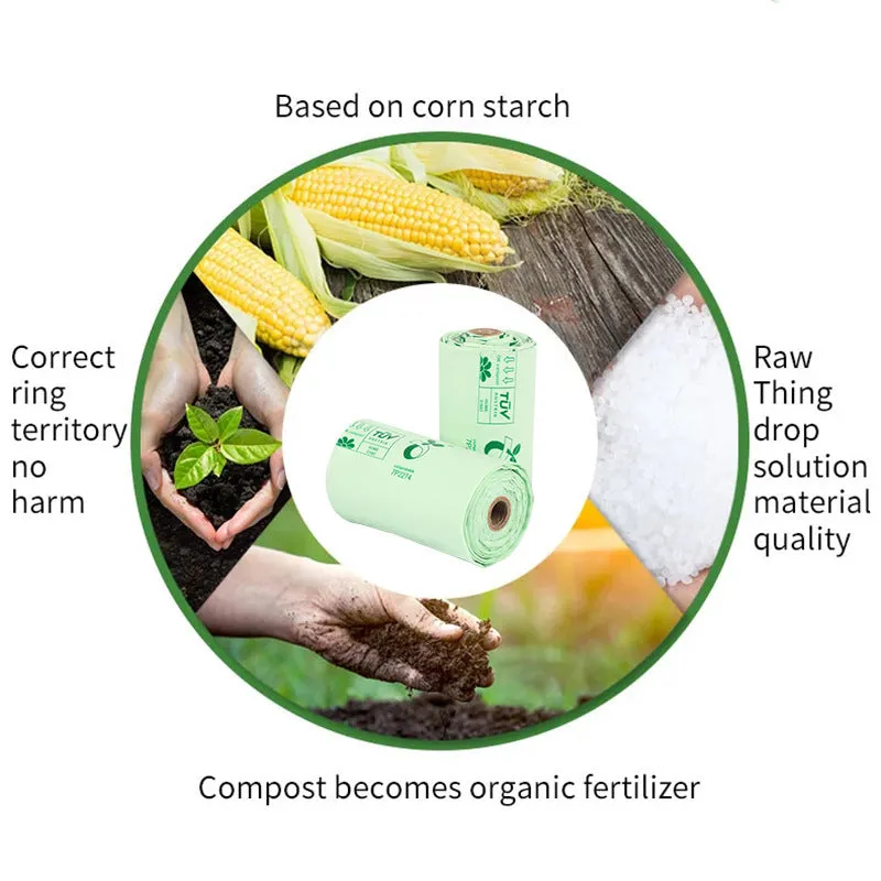 Corn Starch PLA Biodegradable Pet Garbage Bag Compost Continuous Roll Vest Bag Dog Stool Bag Stool Bag