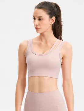 Dance Bra Outer Wear Shockproof Push Up Shaped Yoga Vest
