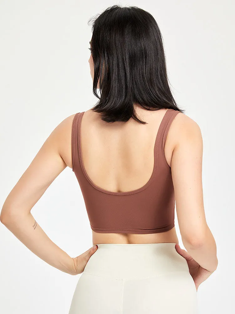 Dance Bra With Chest Pad Yoga Wear Vest Shockproof Sports Fitness Underwear