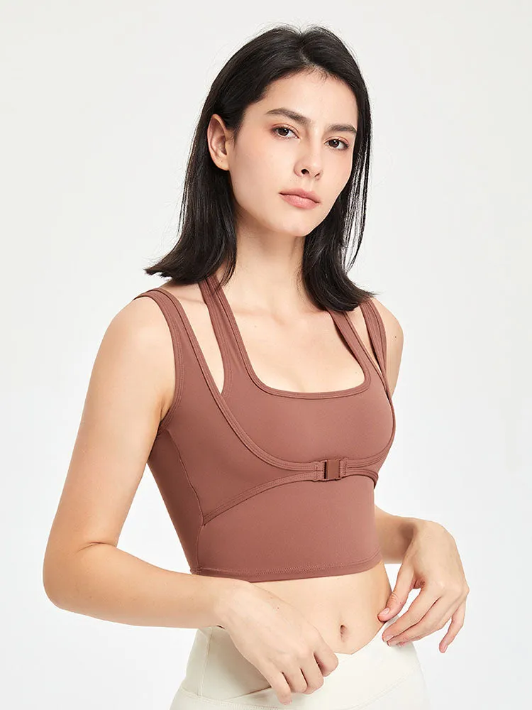 Dance Bra With Chest Pad Yoga Wear Vest Shockproof Sports Fitness Underwear