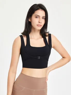 Dance Bra With Chest Pad Yoga Wear Vest Shockproof Sports Fitness Underwear