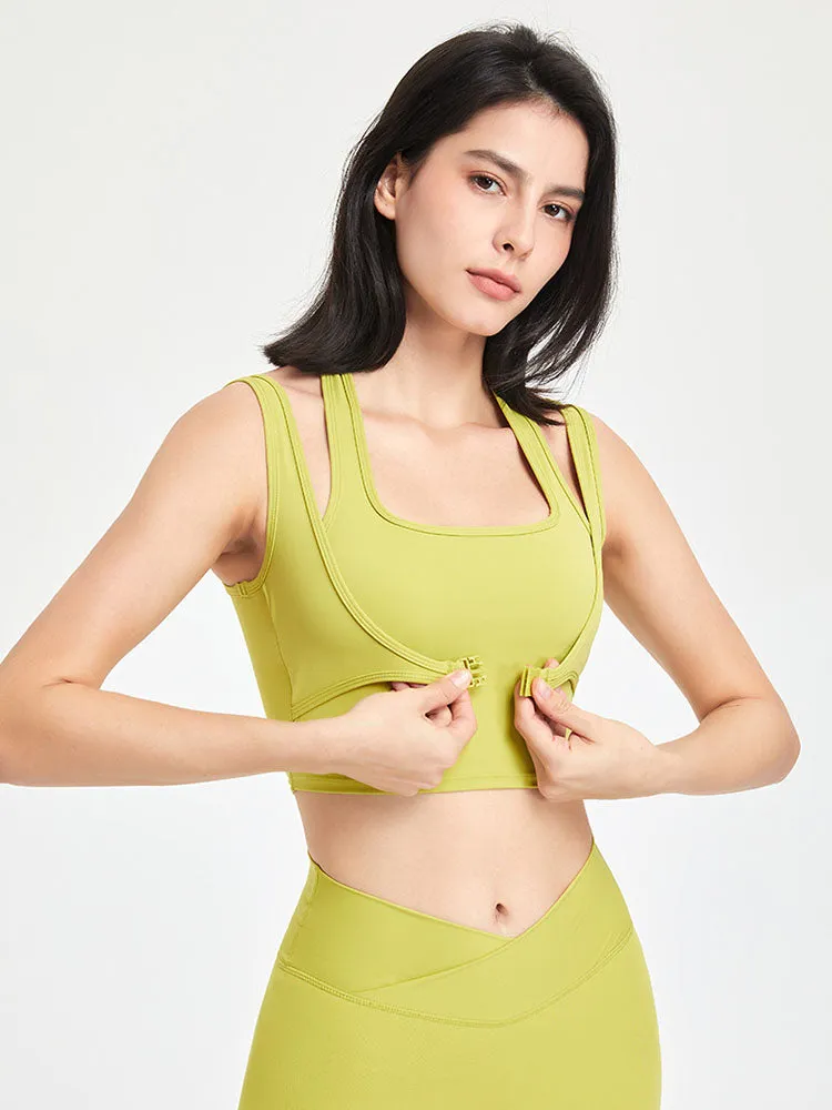 Dance Bra With Chest Pad Yoga Wear Vest Shockproof Sports Fitness Underwear