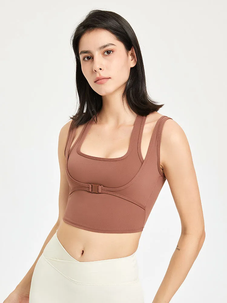 Dance Bra With Chest Pad Yoga Wear Vest Shockproof Sports Fitness Underwear