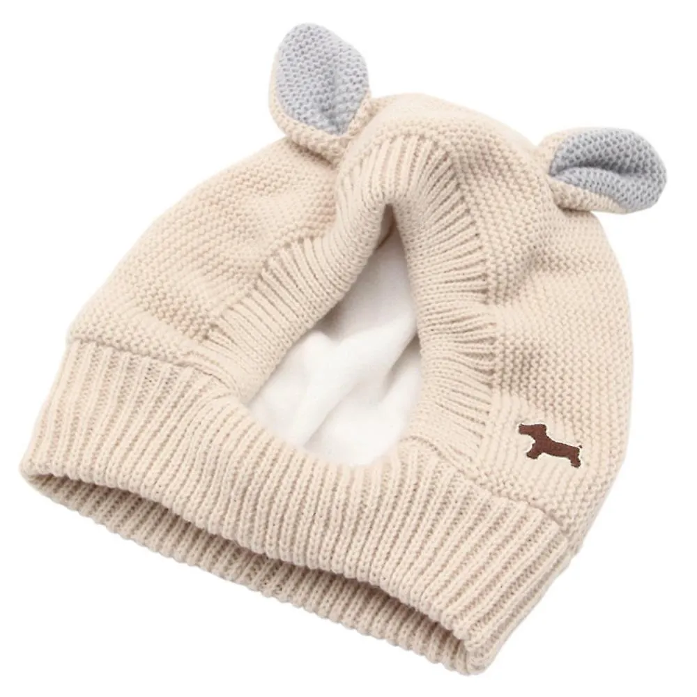Dog Apparel Dog Cat Knit Beanie Hat Muffs Noise Protection For Anxiety Relief Calming Puppy Winter
