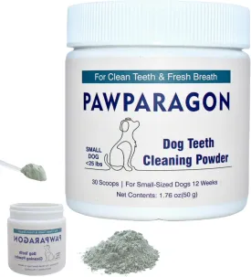 Dog Teeth Cleaning Powder - Targets Tartar & Reduces Plaque & Bad Breath, Dog Dental Powder - Teeth Cleaning Made Easy Eliminate, Dog Dental Care - Formulated for Small Dogs PP050