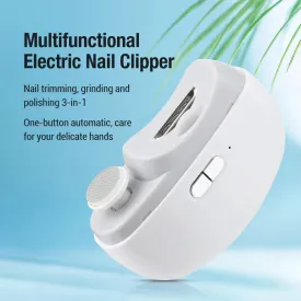 Electric Nail Clipper Grinding & Polisher 2-in-1 Portable Manicure Tool