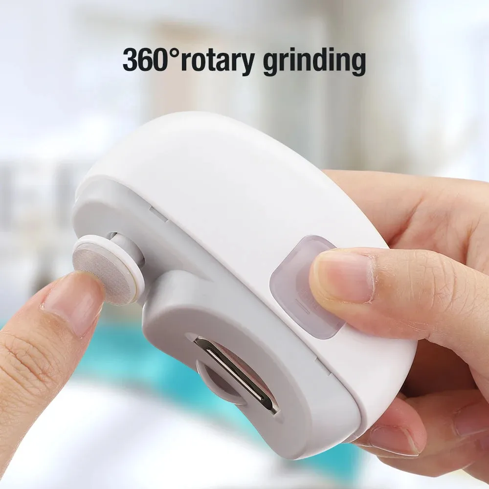 Electric Nail Clipper Grinding & Polisher 2-in-1 Portable Manicure Tool