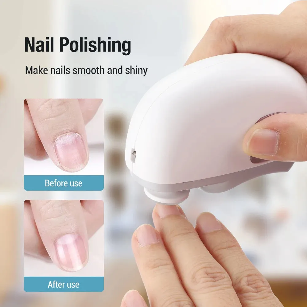Electric Nail Clipper Grinding & Polisher 2-in-1 Portable Manicure Tool