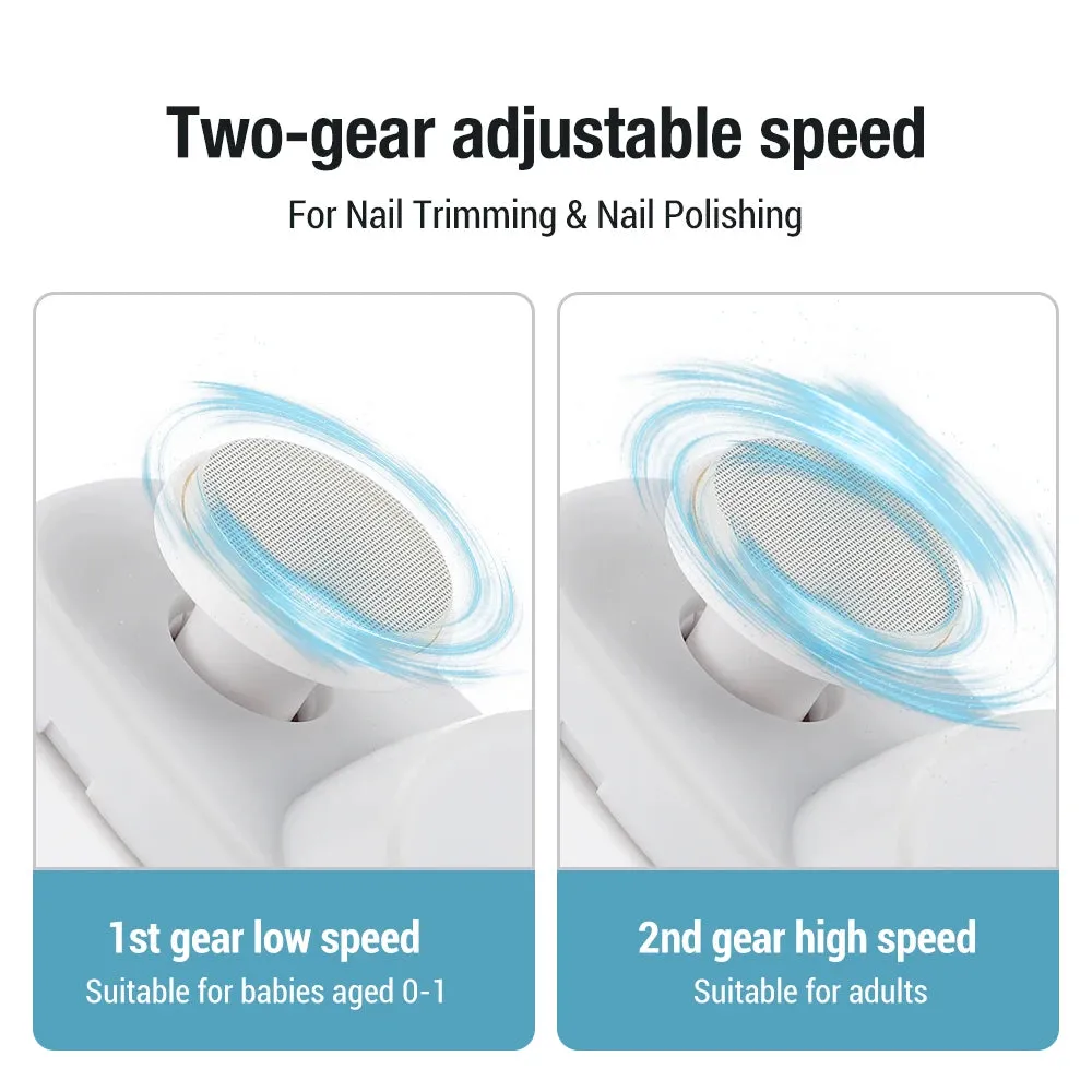 Electric Nail Clipper Grinding & Polisher 2-in-1 Portable Manicure Tool