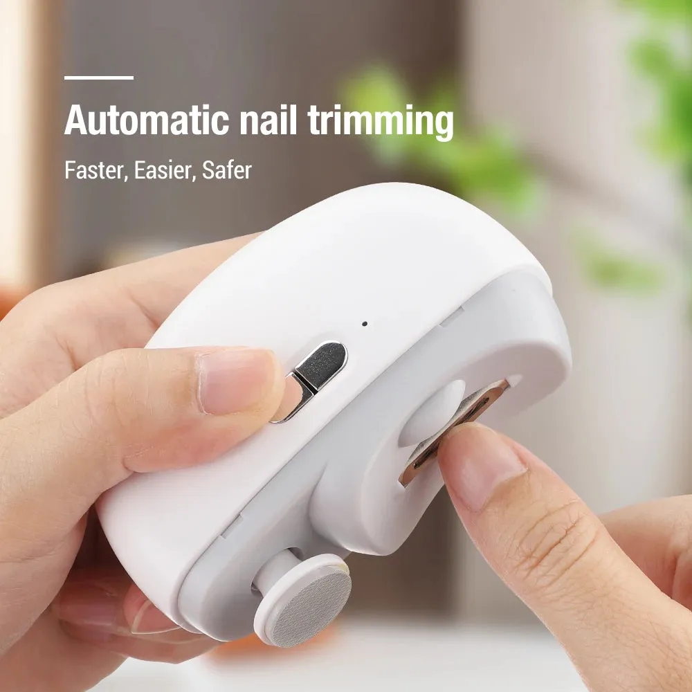 Electric Nail Clipper Grinding & Polisher 2-in-1 Portable Manicure Tool