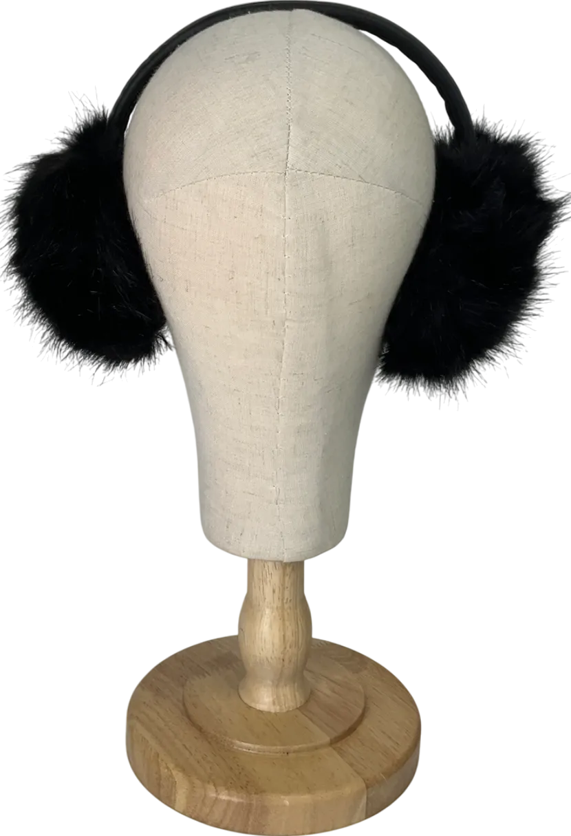 H&M Black Fluffy Earmuffs One Size