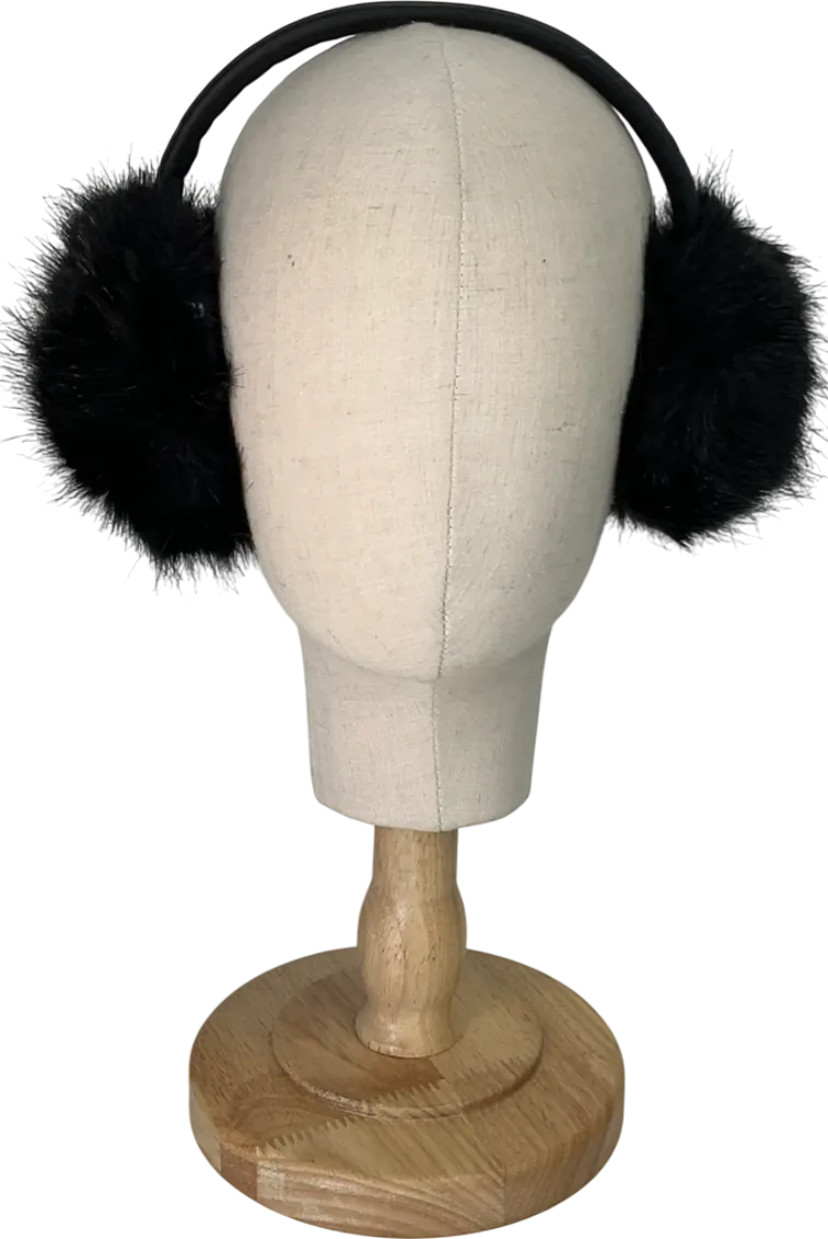 H&M Black Fluffy Earmuffs One Size