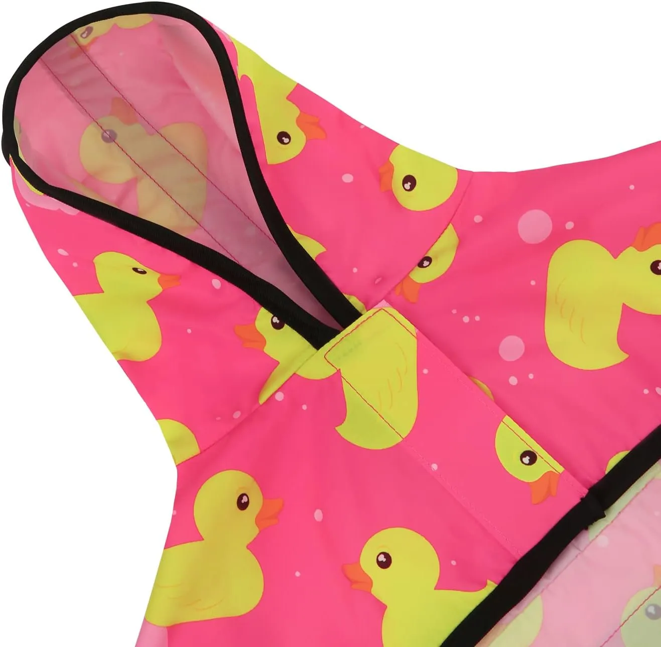 HDE Dog Raincoat Hooded Slicker Poncho for Small to X-Large Dogs and Puppies Pink Ducks - XL