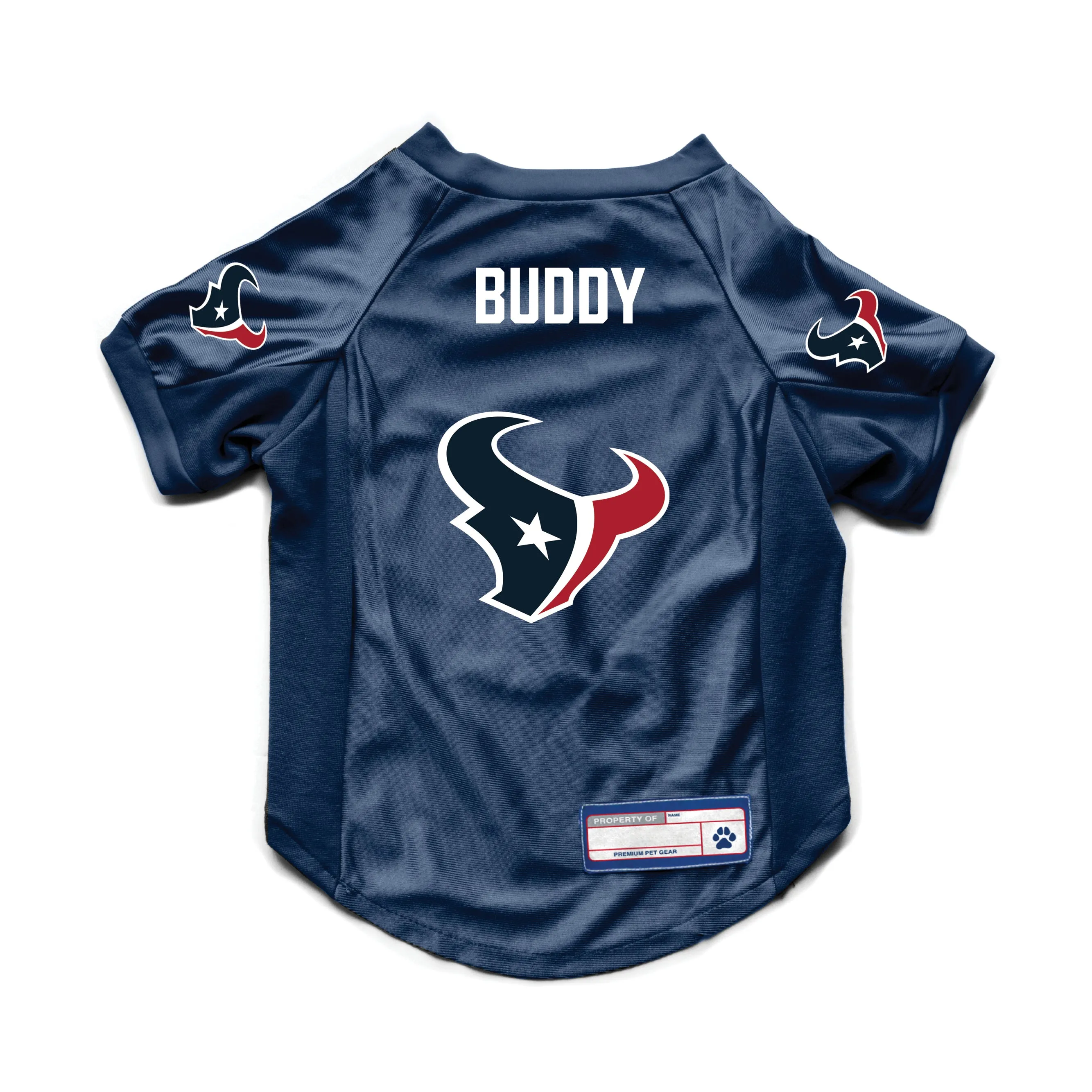 Houston Texans Custom Pet Stretch Jersey
