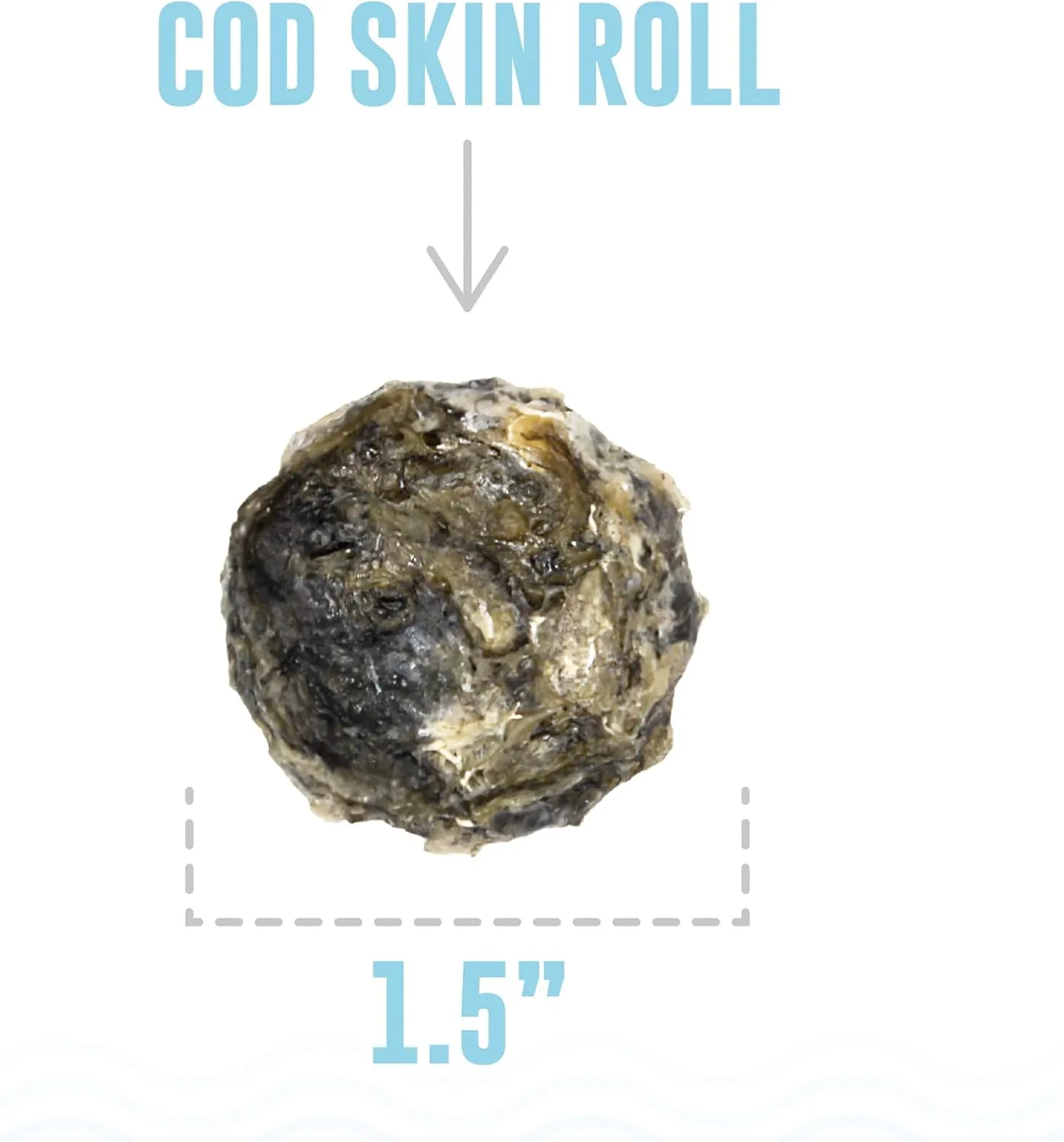 Icelandic  Skin Rolls: Cod - 3oz Bag, Dog Treats, Pure Wild-Caught Air-Dried Fish, Single Ingredient Snacks, Pe Chews, Just The Fish Nothing Else