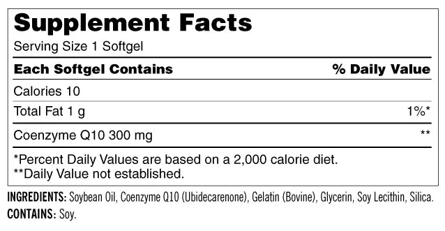 Kirkland CoQ10 300 mg 100 softgels
