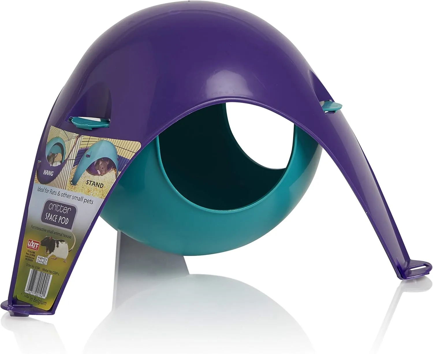 Lixit Igloos and Hideaways for Guinea Pigs, Rats, Mice, Hamsters, Gerbils and Other Small Animals (Assorted Pack of 2, Large Space Pod)