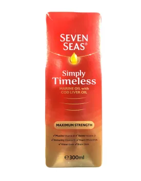 <b>SEVEN SEAS</b><br>Maximum Strength Marine Oil With Cod Liver Oil