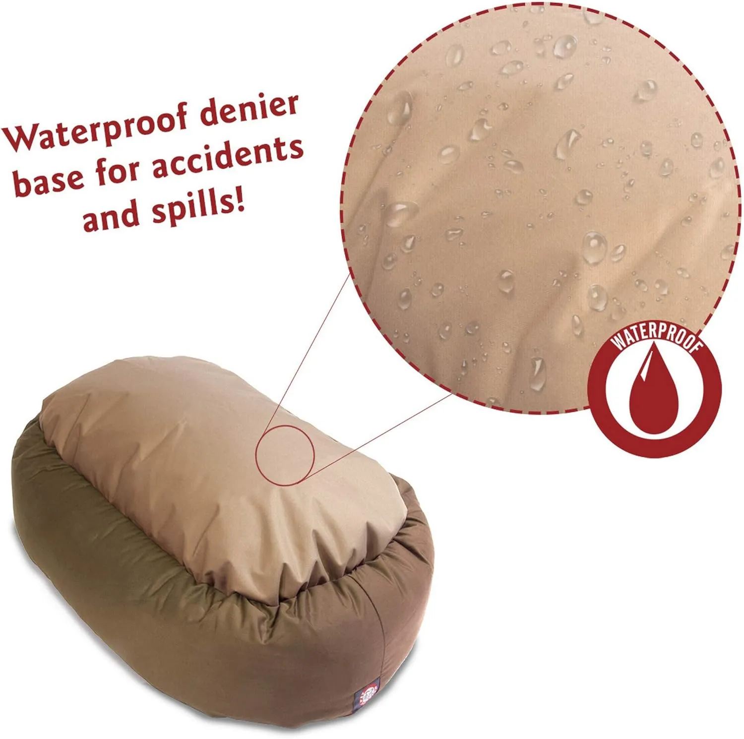 Majestic Pet 32 inch Khaki Bagel Dog Bed Products