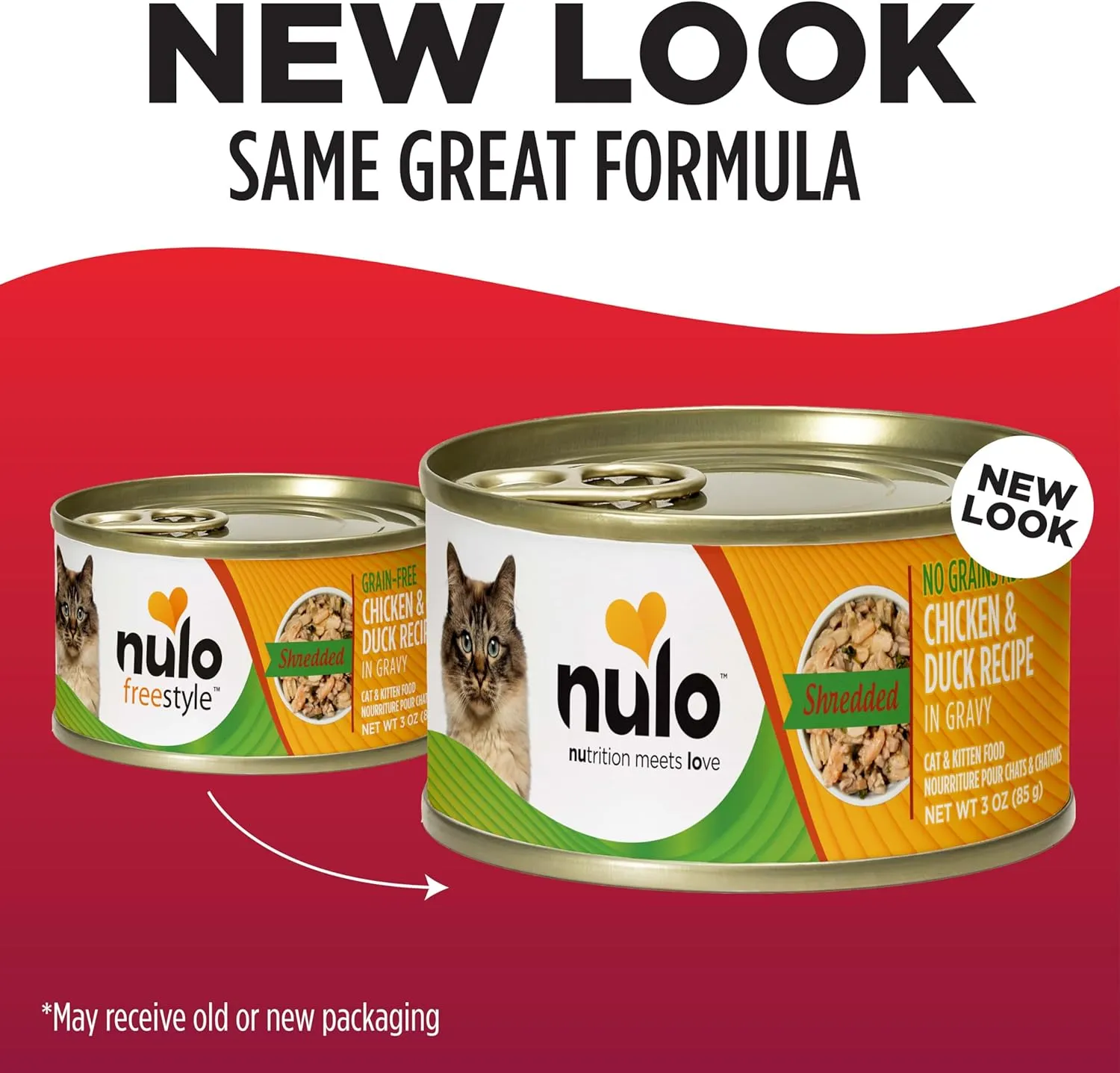 Nulo Chicken & Duck Shredded Wet Canned Cat Food, 3 Ounce (Pack of 24)