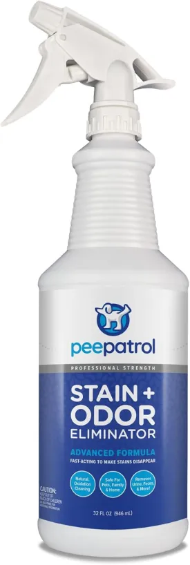 peepatrol Pet Stain   Odor Eliminator - 32 oz Spray Bottle - Professional Strength Advanced Formula Tackles Biological Messes on Fabric, Carpet, and More
