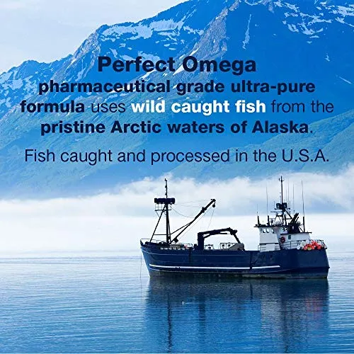 Perfect Omega Fish Oil Supplement by Therabotanics - EPA & DHA – High Absorption, Concentrated Omega 3 for Heart, Brain, Eye, & Metabolic Health. Alaskan Fish Oil Softgels - 30 Count (Pack of 1)