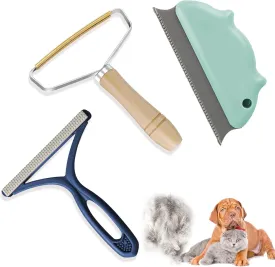 Pet Hair Remover 3 Pack, Eradicate Cleaning Pro Pet Hair Remover, Portable Reusable Pet Cat Dog Hair Remover for Couch, Fast Lint Remover Tool Protect Furniture Carpet Foot Mats