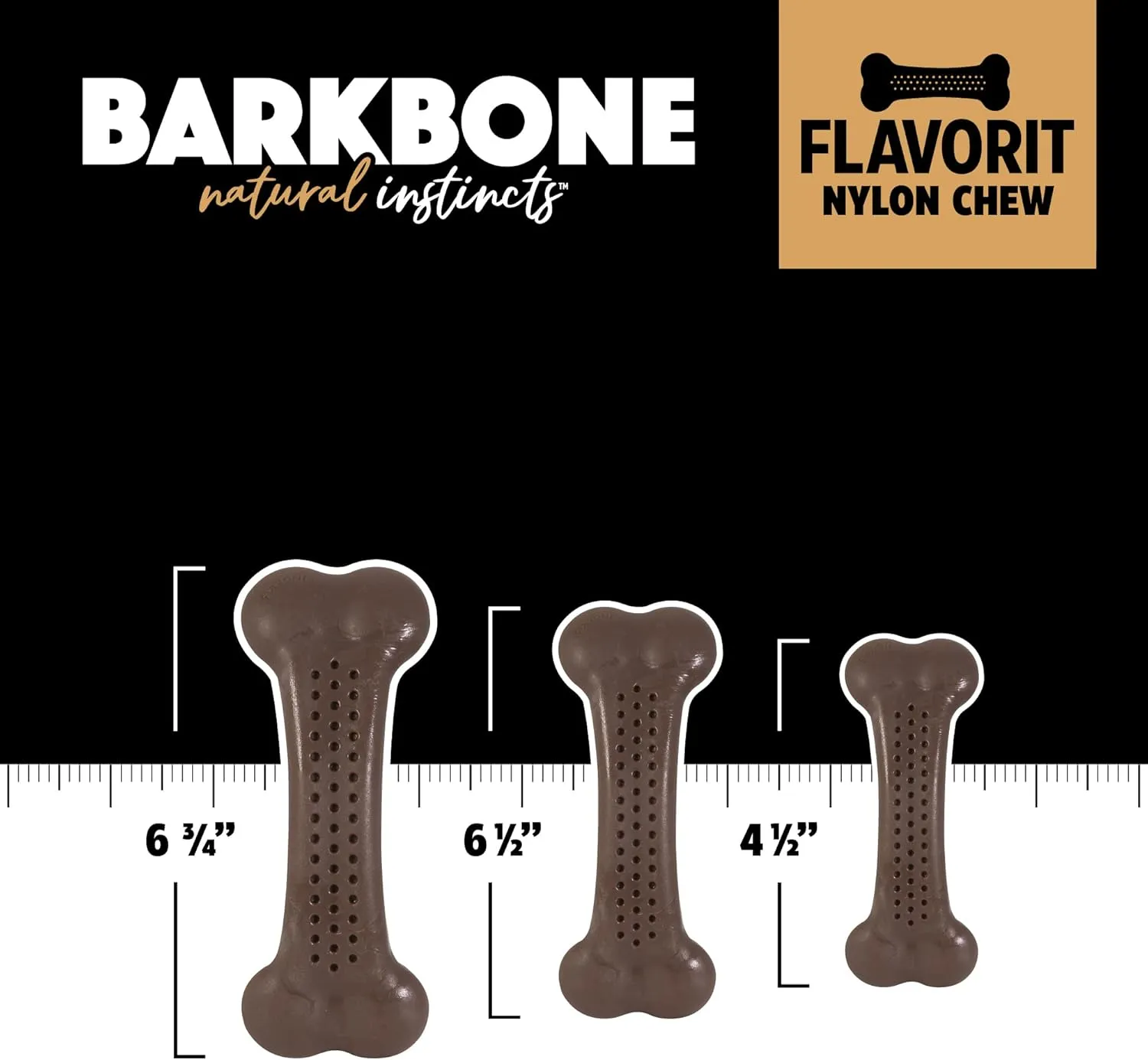 Pet Qwerks Flavorit BarkBone - Fillable Dog Bone for Moderate Chewers - Mesquite Chicken Flavor - 5.5"