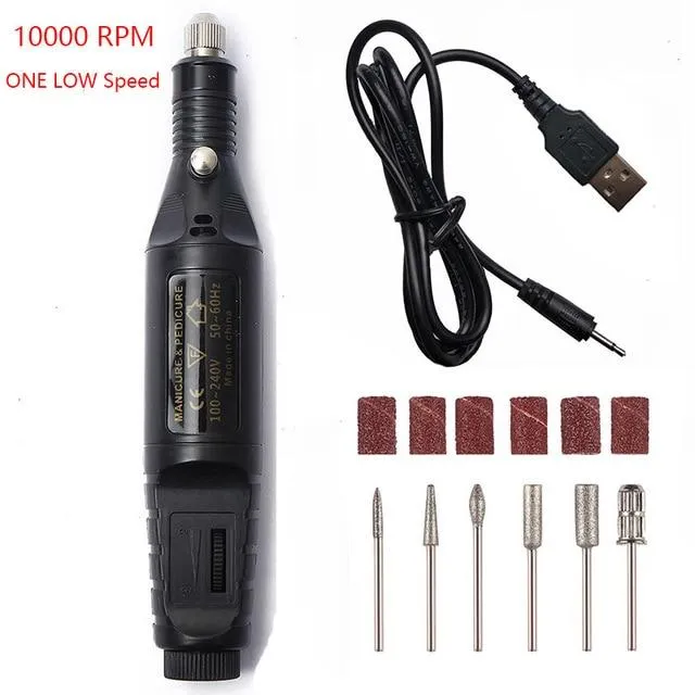 Portable Electric Nail File Drill Machine Kit
