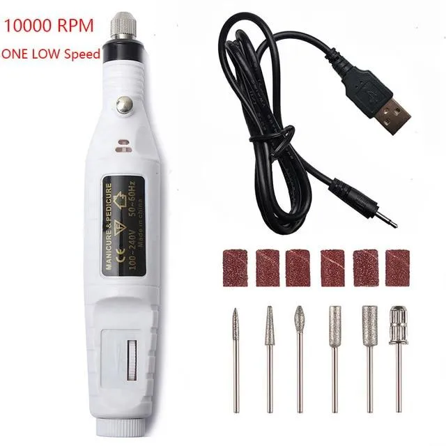 Portable Electric Nail File Drill Machine Kit