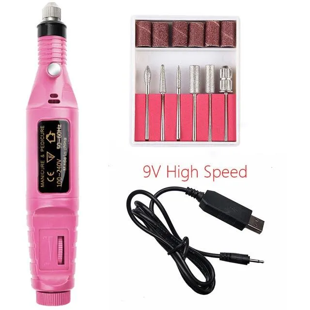 Portable Electric Nail File Drill Machine Kit