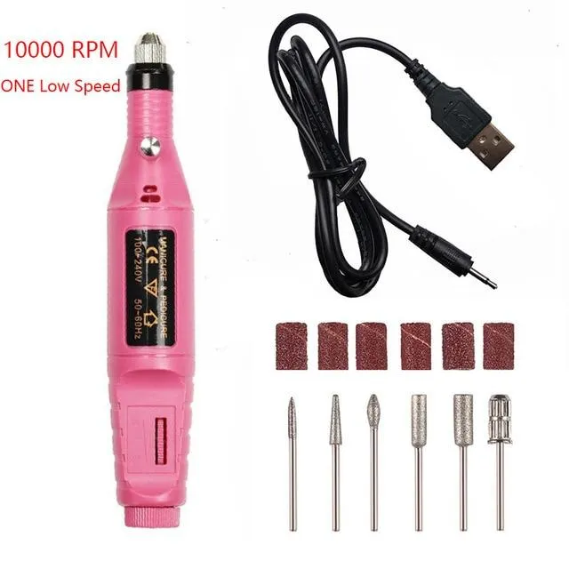 Portable Electric Nail File Drill Machine Kit